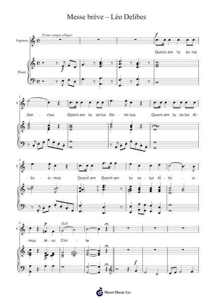 Messe brève de Léo Delibes - Gratias Sheet Music by Léo Delibes-Arr.Shirvien