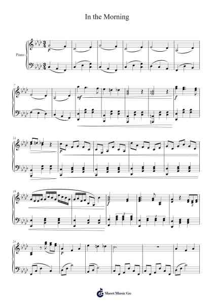 In the Morning Sheet Music by Alexander Knue-Arr.Steyule Lanceac
