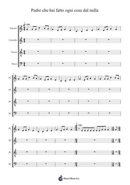 Padre che hai fatto ogni cosa dal nulla Sheet Music by Luciano Migliavacca-Arr.Whittrine Pruham