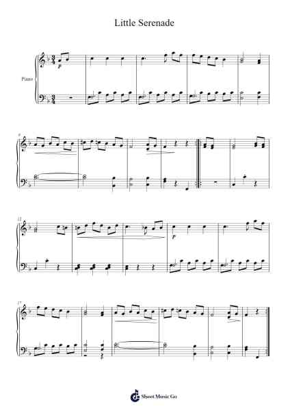 String Quartet in F Major, Op. 3, No. 5 (Hob. III:17) "Serenade" Sheet Music by Joseph Haydn-Arr.Chrismay Penniah