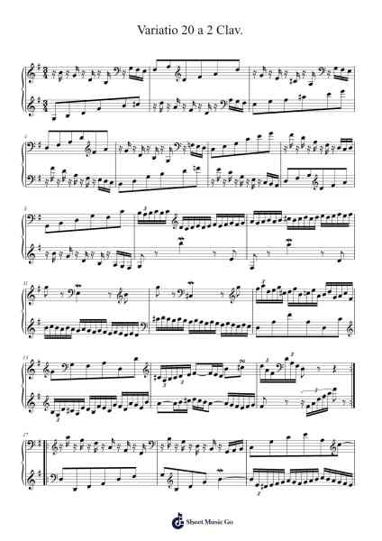 Variatio 20 a 2 Clav. Sheet Music by -Arr.Duttdes Dawnpril