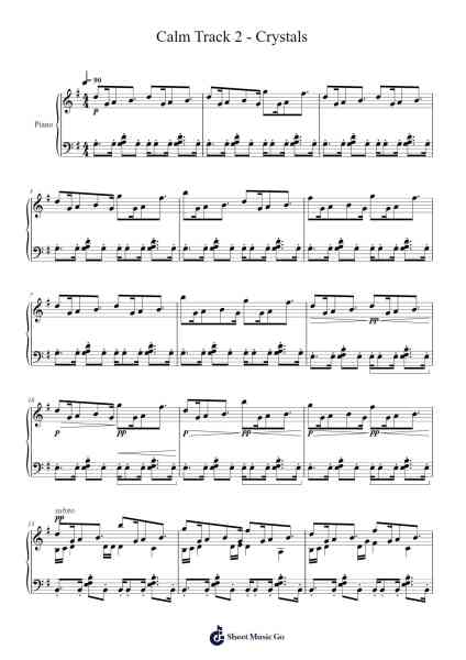Calm Track 2 - Crystals Sheet Music by Misorevi-Arr.Gardi Clairero