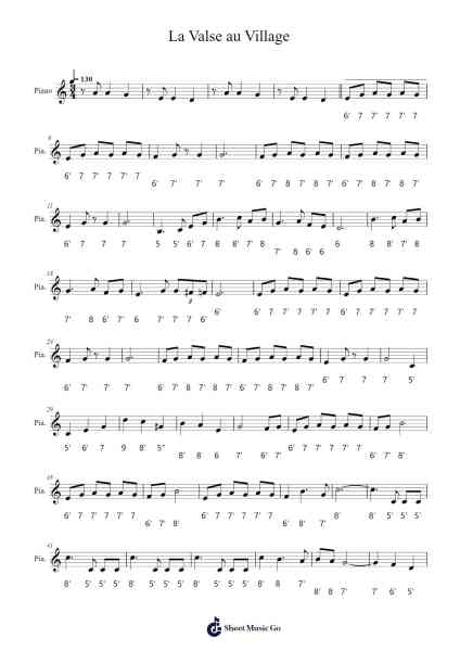 La Valse au Village 楽譜 by undefined-Arr.Sysham