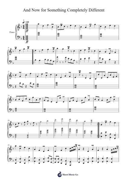 And Now for Something Completely Different Sheet Music by John-William Gibson-Arr.Peay