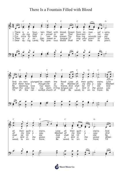There Is a Fountain Filled with Blood Sheet Music by Lowell Mason-Arr.Chamcarr Cherbard