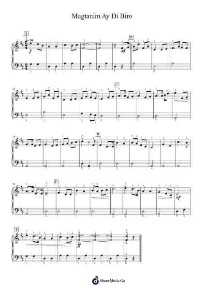 Magtanim Ay Di Biro Sheet Music by Misc Traditional-Arr.Kawar Rusfrank