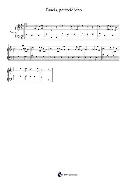 Bracia, patrzcie jeno Sheet Music by Andrzej Dąbrowski-Arr.Hodggrote Yvescole