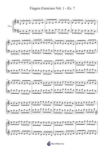 Fingers Exercises Vol. 1 - Ex. 7 Sheet Music by only29-Arr.Olch