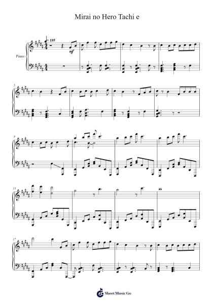 Mirai no Hero Tachi e Sheet Music by Sho Takeya-Arr.Shawqe Bryy