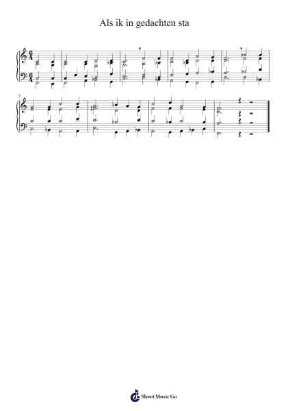 Als ik in gedachten sta Sheet Music by Unknown author-Arr.Jackbing Priceliot