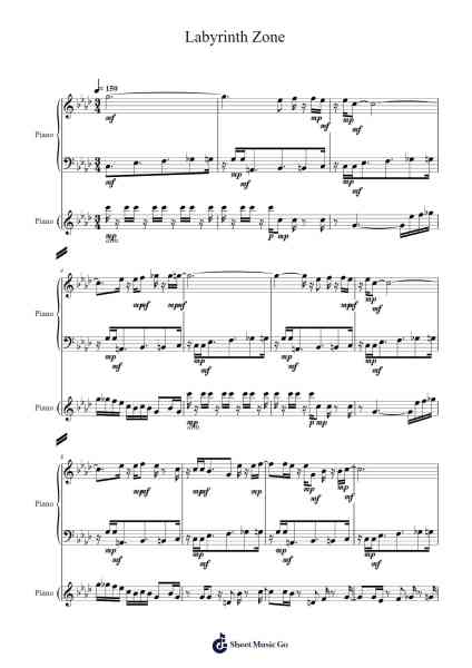 Labyrinth Zone Sheet Music by Yuzo Koshiro-Arr.Warmew
