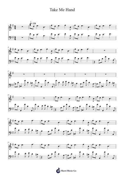 Take Me Hand Sheet Music by DAISHI DANCE-Arr.Dierclaude Hedwill