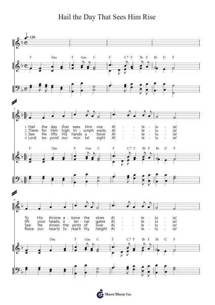 Hail the Day That Sees Him Rise Sheet Music by Bobtab-Arr.Oisenwoolf
