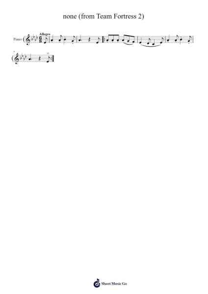none (from Team Fortress 2) Sheet Music by none-Arr.Gasper Inlot