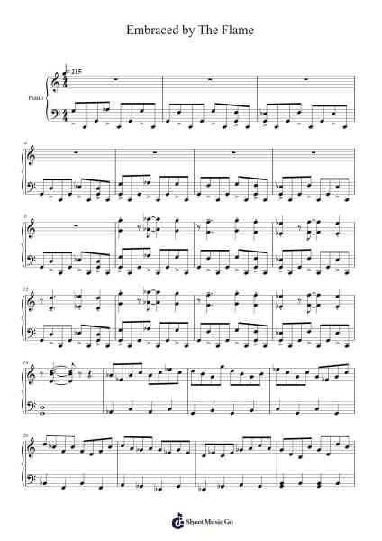 Embraced by The Flame Sheet Music by UNDEAD CORPORATION/Flanii-Arr.Wildmy