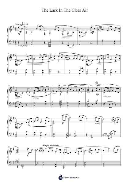 The Lark In The Clear Air Sheet Music by Sir Samuel Ferguson-Arr.Ianruth Xalain