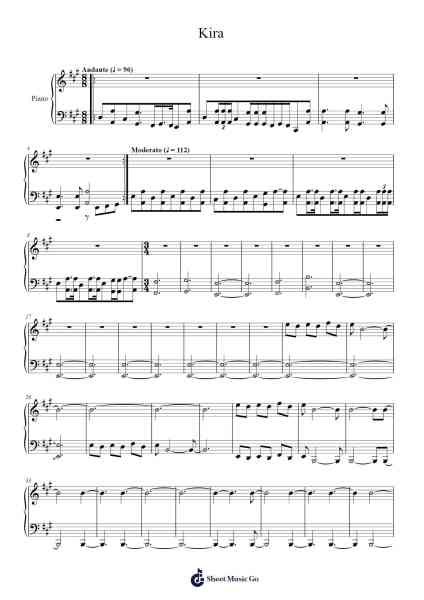 Kira Sheet Music by Odefred-Arr.Leethey Yvetteroll