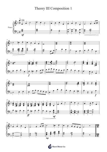 Theory III Composition 1 Sheet Music by Jackson Trust-Arr.Swinale Reedria