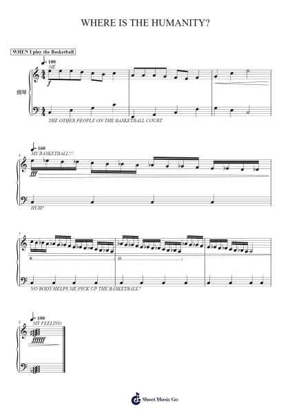 WHERE IS THE HUMANITY? (No.1) HSW.14 Sheet Music by Rhyssid Leequinn-Arr.Kylecroft Galeck