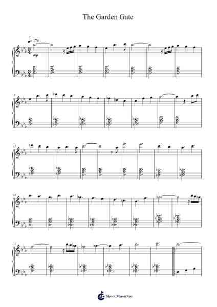 The Garden Gate Sheet Music by Brian Crain-Arr.Brucefe Payjim