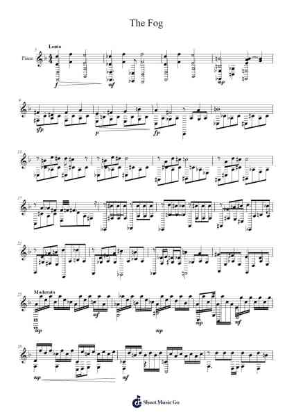 The Fog Sheet Music by humbertoarray-Arr.Duttdes Dawnpril