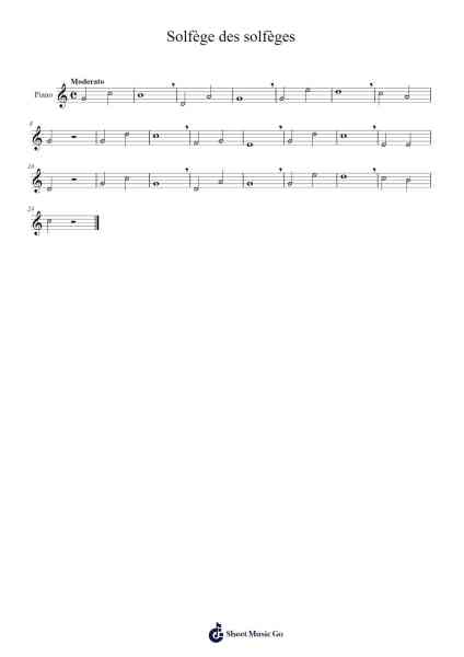 Solfège des solfèges - Ex.21 Sheet Music by Adolphe Danhauser-Arr.Lizbill