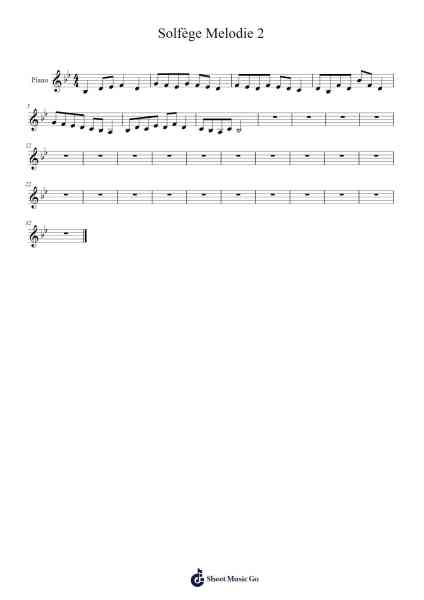 Solfège Melodie 2 Sheet Music by undefined-Arr.Phylple