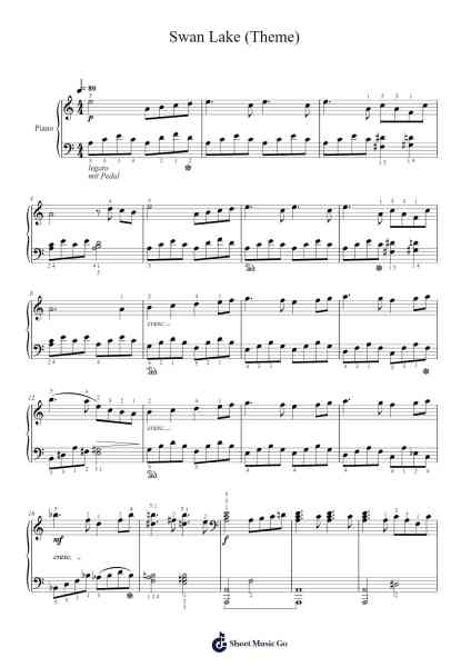 Swan Lake, Op. 20: Scene (Lake in the moonlight) Sheet Music by Pyotr Ilyich Tchaikovsky-Arr.Walry