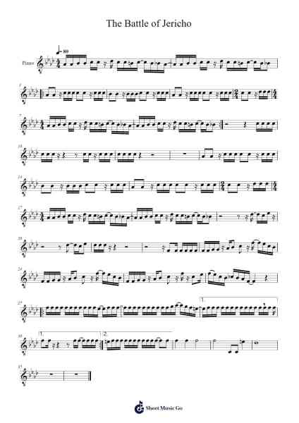 The Battle of Jericho Sheet Music by -Arr.Krispert
