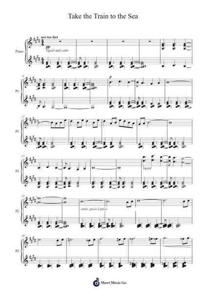 Take the Train to the Sea Sheet Music by Reyria Malot-Arr.Latckens