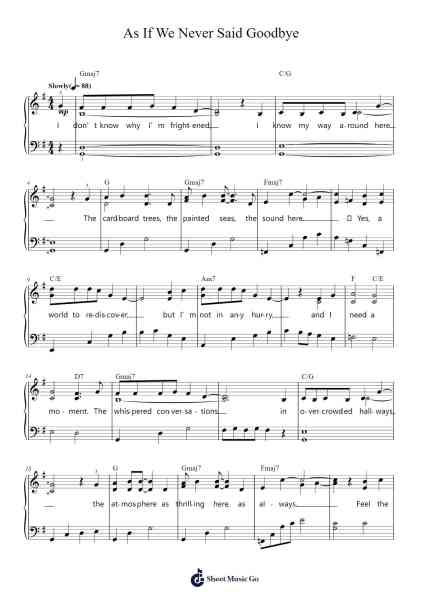 As If We Never Said Goodbye from Sunset Boulevard Sheet Music by Andrew Lloyd Webber-Arr.Swinria