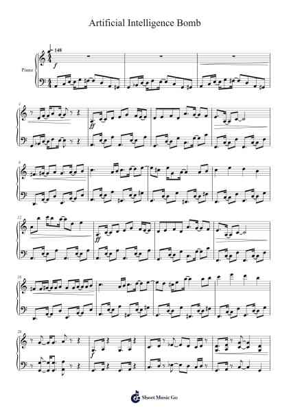 Artificial Intelligence Bomb Sheet Music by naruto2413-Arr.Ranphia Boydle