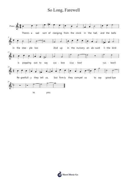 So Long, Farewell (intro) Sheet Music by Richard Rodgers/Oscar Hammerstein II-Arr.Cumrusk Wescky