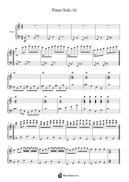 Piano Solo 16 Sheet Music by Joshua Porter-Arr.Crichriet Hawreen
