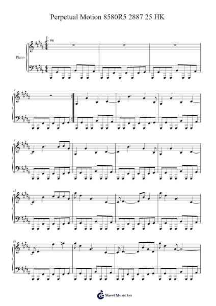 Perpetual Motion Sheet Music by LukHash-Arr.Charmie