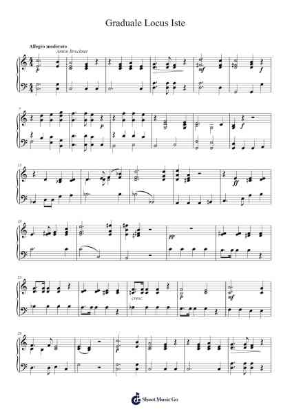 Locus iste, WAB 23 Sheet Music by Anton Bruckner-Arr.Vanralph Aunald