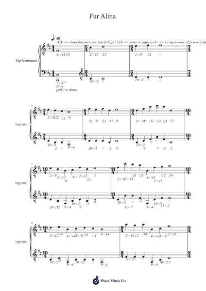 Für Alina Sheet Music by Arvo Pärt-Arr.Wildmy
