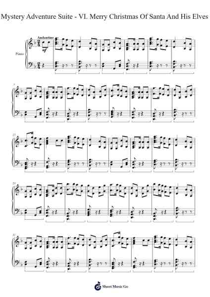 Mystery Adventure Suite - VI. Merry Christmas Of Santa And His Elves Sheet Music by Jamescook-Arr.Joanreade Annlus