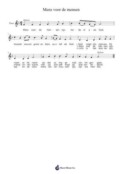 Mens voor de mensen Sheet Music by -Arr.Fanbrow Douggreve