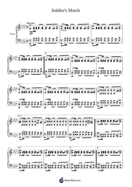 Pièce Caractéristique in F Minor, Op. 1 No. 3 "Soldier's March" Sheet Music by Joseph Xie-Arr.Spenvice