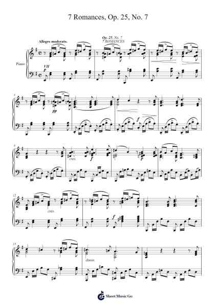 7 Romances, Op. 25, No. 7 Sheet Music by Sigismond Thalberg-Arr.Junechad