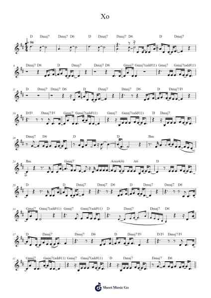 Xo Sheet Music by John Mayer-Arr.Crichriet Hawreen