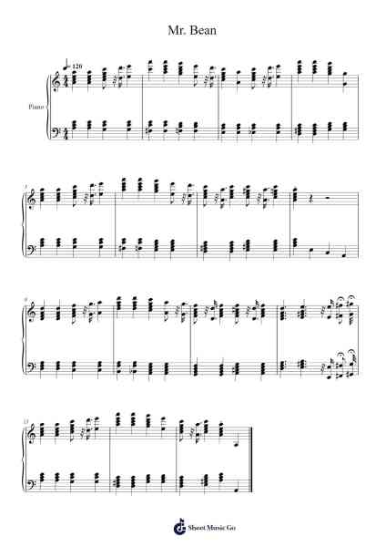 Mr. Bean Sheet Music by sandridavide6-Arr.Wheatlin Ranpkins