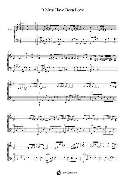 It Must Have Been Love Sheet Music by Roxette-Arr.Vinpeare