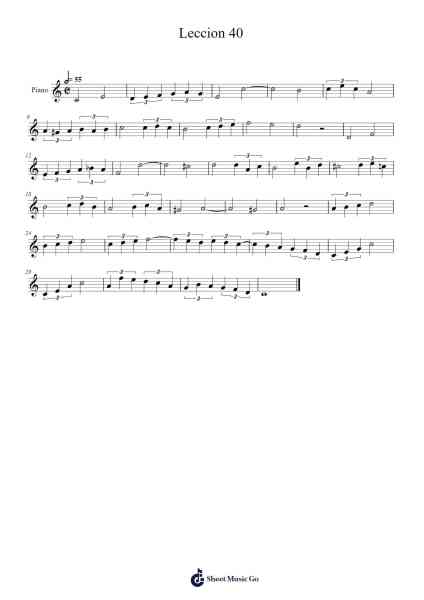 Eslava Metodo de Solfeo - Leccion 40 Sheet Music by Hilarión Eslava-Arr.Boylerod