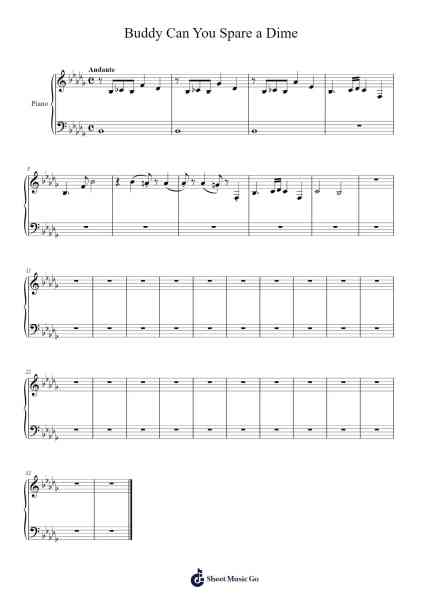 Buddy Can You Spare a Dime Sheet Music by jrpear-Arr.Campleign Eli