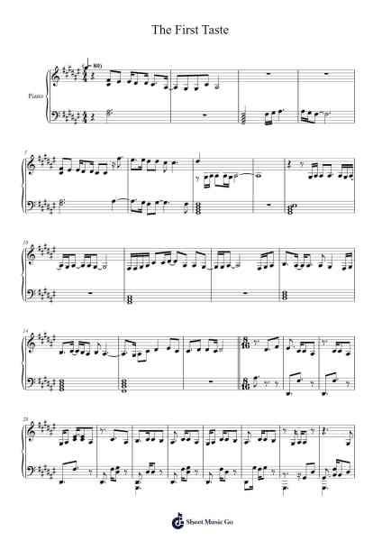 The First Taste Sheet Music by Fiona Apple-Arr.Jobnold