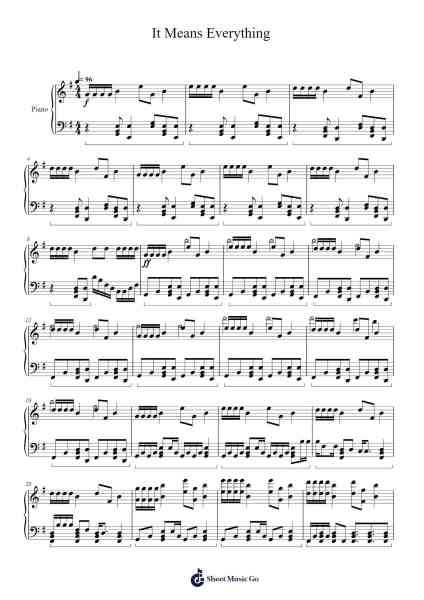 It Means Everything Sheet Music by Pedro Silva-Arr.Brucefe Payjim