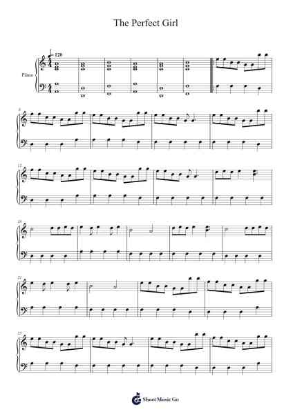 The Perfect Girl Sheet Music by Mareux-Arr.Kylenus Minruth