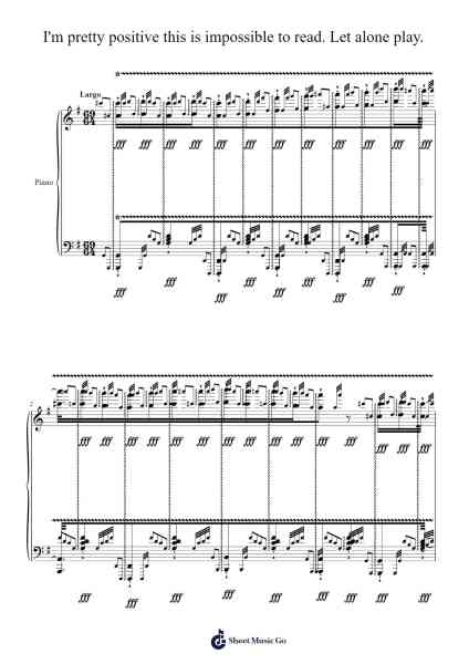 I'm pretty positive this is impossible to read. Let alone play. Sheet Music by Ludwig van Beethoven-Arr.Hootus